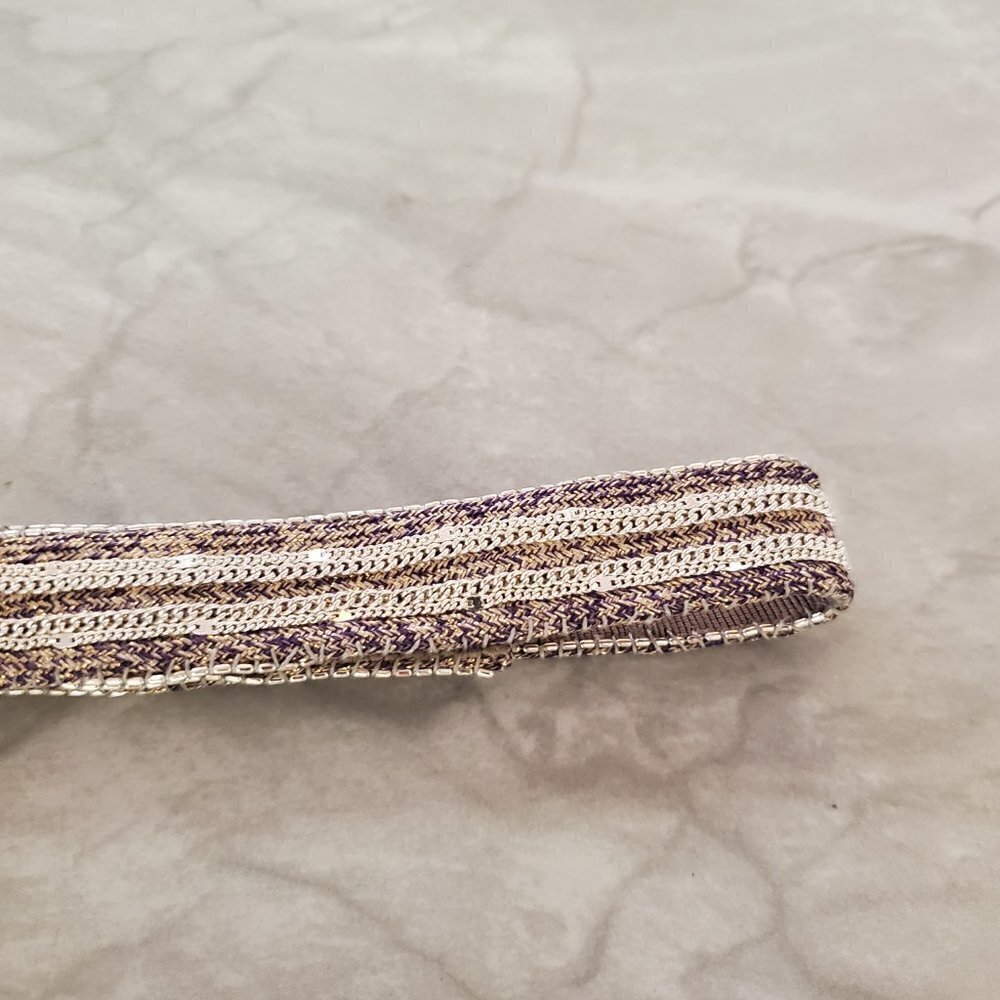 ✨ Stella and Dot Ribbon Fabric Chain Statement Choker Necklace ✨ - Picture 4 of 15